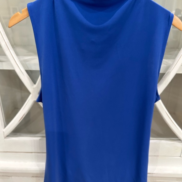 Calvin Klein cowl neck sleeveless top, cobalt blue, Sz Lg- New - Picture 5 of 11